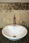 Tile St. Louis - Travertine Tile Bathroom Glass Mosaic Insert - Bathroom Remodel - St. Louis Kitchen Tile Marble - Specialties #4
